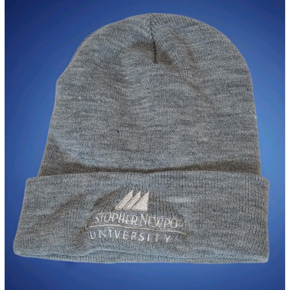 Yupoong  Beanie Knit Adult  Gray Cuffed Winter Christopher Newport University